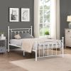 Metal Bed Frame with Headboard and Footboard