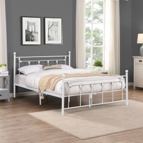 Metal Bed Frame with Headboard and Footboard (measurement: Full)