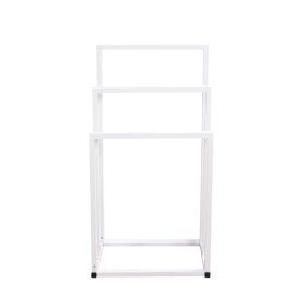 Metal Freestanding Towel Rack 3 Tiers Hand Towel Holder Organizer for Bathroom Accessories RT (Color: White)