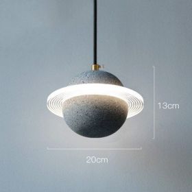 Planet Small Chandelier Red Single Head Bedroom Bedside Lamp (Option: Type C sand white-110v)