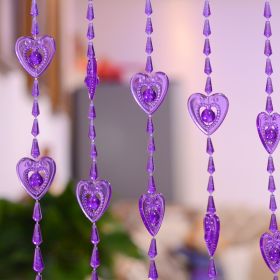 Household Plastic Crystal Acrylic Door Chain Decoration (Option: All Purple-90x130)