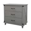 Modern Bedroom Nightstand with 3 Drawers Storage