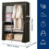 Portable Wardrobe Wardrobe Organizer with Breathable Fabric Wardrobe; Easy to Assemble; Sturdy and Durable; Bedroom Wardrobe Organizer