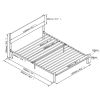 Metal bed Sturdy System Metal Bed Frame; Modern style and comfort to any bedroom; black