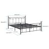 Metal Bed Frame with Headboard and Footboard