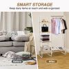 Clothes Rack 4 Tiers Hanger with Shelves Heavy Duty Hanger Industrial Hanger for Bedroom Living Room with Metal Frame