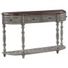 Modern and Contemporary Curved Console Table Sofa Table Entryway Table for Hallway Living Room Bedroom with 4 Drawers and 1 Shelf