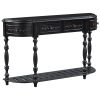 Modern and Contemporary Curved Console Table Sofa Table Entryway Table for Hallway Living Room Bedroom with 4 Drawers and 1 Shelf