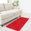 Fluffy Bedroom Rug 4' x 2.6' Anti-Skid Shaggy Area Rug Decorative Floor Carpet Mat