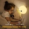 Mini Kawaii Popular Cat Baby Night Lamp 7-color Pat Touch Color-changing Eye Protection Bedroom Bedside Nightlight Gift Children