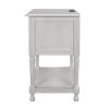 Versatile Nightstand with Two Built-in Shelves Cabinet and an Open Storage;  USB Charging Design