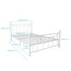 Metal Bed Frame with Headboard and Footboard