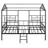 Metal House Bed Frame Full Size with Slatted Support No Box Spring Needed