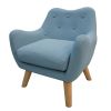 Microfibres fabric upholstered child accent armchair with wooden legs Princess Private Small Bedroom Exclusive  kids sofa