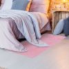 Fluffy Bedroom Rug 4' x 2.6' Anti-Skid Shaggy Area Rug Decorative Floor Carpet Mat