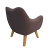 Microfibres fabric upholstered child accent armchair with wooden legs Princess Private Small Bedroom Exclusive  kids sofa