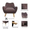 Microfibres fabric upholstered child accent armchair with wooden legs Princess Private Small Bedroom Exclusive  kids sofa