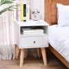 Bedroom Living Room Solid Wood Legs Modern Nightstand