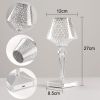 LED Diamond Night Light Table Lamp Rechargeable Touch Sensor Dimming Crystal Projection Light For Bedside Bedroom Restaurant Bar