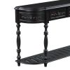 Modern and Contemporary Curved Console Table Sofa Table Entryway Table for Hallway Living Room Bedroom with 4 Drawers and 1 Shelf