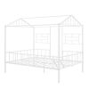 Metal House Bed Frame Full Size with Slatted Support No Box Spring Needed