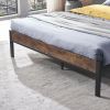 Metal bed Sturdy System Metal Bed Frame; Modern style and comfort to any bedroom; black