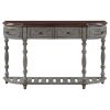 Modern and Contemporary Curved Console Table Sofa Table Entryway Table for Hallway Living Room Bedroom with 4 Drawers and 1 Shelf