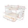 Stairway Full-Over-Full Bunk Bed with Drawer;  Storage and Guard Rail for Bedroom