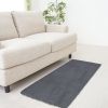 Fluffy Bedroom Rug 4' x 2.6' Anti-Skid Shaggy Area Rug Decorative Floor Carpet Mat