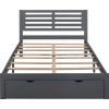 Full Size Platform Bed with Drawers, Gray