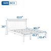 Platform Bed Frame with Headboard , Wood Slat Support , No Box Spring Needed ,Queen