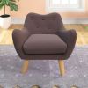 Microfibres fabric upholstered child accent armchair with wooden legs Princess Private Small Bedroom Exclusive  kids sofa