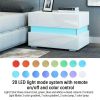 2 drawer bedside table; bedside table with RGB LED backlight; bedroom furniture