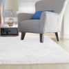 Fluffy Bedroom Rug 4' x 2.6' Anti-Skid Shaggy Area Rug Decorative Floor Carpet Mat