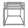 Twin over Twin Floor Bunk Bed with Ladder