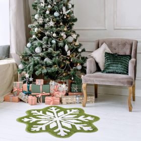 Cashmere Snowflake Floor Mat Carpet Bedroom Bedside Blanket Bathroom Mats (Option: Snowflake 4-180)