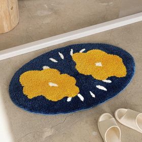 Bathroom Entrance Door Mat Blanket Bathroom Absorbent Floor Mat (Option: Huasheng-80 X120cm Imitation Cashmere)