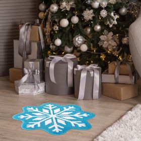 Cashmere Snowflake Floor Mat Carpet Bedroom Bedside Blanket Bathroom Mats (Option: Snowflake 3-200)