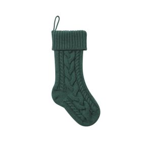 Knitted Christmas Gift Bag Decorations (Color: Green)