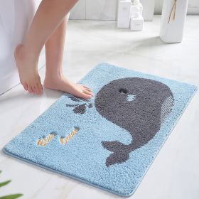 Cartoon Door Mat Suction Home Doorway Bathroom (Option: Ocean Whale-58x 88cm)