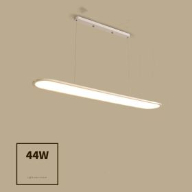 Modern Simple Creative Strip Bar Led Office Lighting Restaurant Chandelier (Option: White large-warm light)