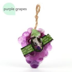 Essential Oil Fruit Soap Melon Fruit Shape Handmade Mild Soap Bath Face Wash Essential Oil Soap Gift Soap (Option: Green Grape)