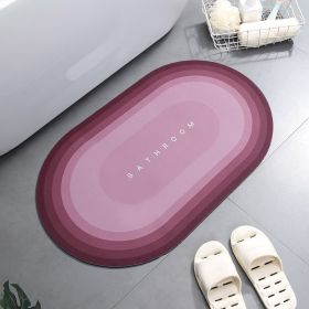 Home Bathroom Super Absorbent Shower Bath Mat (Option: EPink-400MMx600MM)