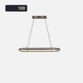 Dining Room Chandelier Modern Creative Personality Art Table Bar Long Chandelier (Option: Coffee-100cm)