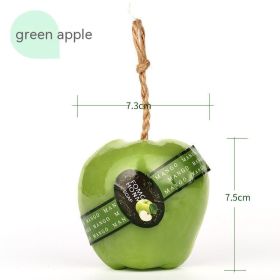 Essential Oil Fruit Soap Melon Fruit Shape Handmade Mild Soap Bath Face Wash Essential Oil Soap Gift Soap (Option: Green Apple)