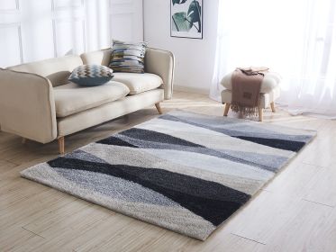 "Aria Collection" Soft Pile Hand Tufted Shag Area Rug (Color: as Pic)