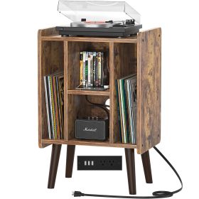 Record Player Stand (Color: Rustic Brown)