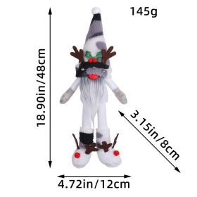 Christmas Antlers Long Leg Doll Decoration Desktop Decoration (Color: Black)