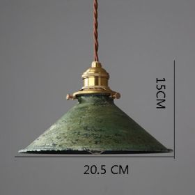 Cafe Simple Living Room Pendant Lamp (Option: Green A 20.5X15CM)