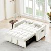 Sleeper Sofa Couch w/Pull Out Bed, 55" Modern Velvet Convertible Sleeper Sofa Bed, Small Love seat Sofa Bed w/Pillows & Side Pockets for Small Space,